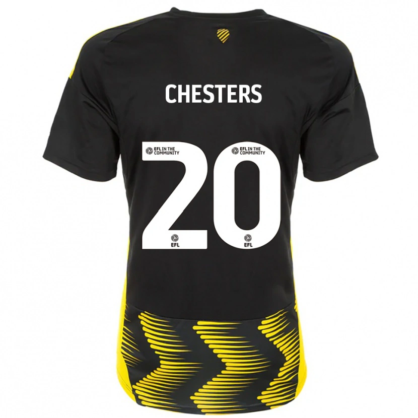 Danxen Kinderen Dan Chesters #20 Zwart Geel Uitshirt Uittenue 2025/26 T-Shirt
