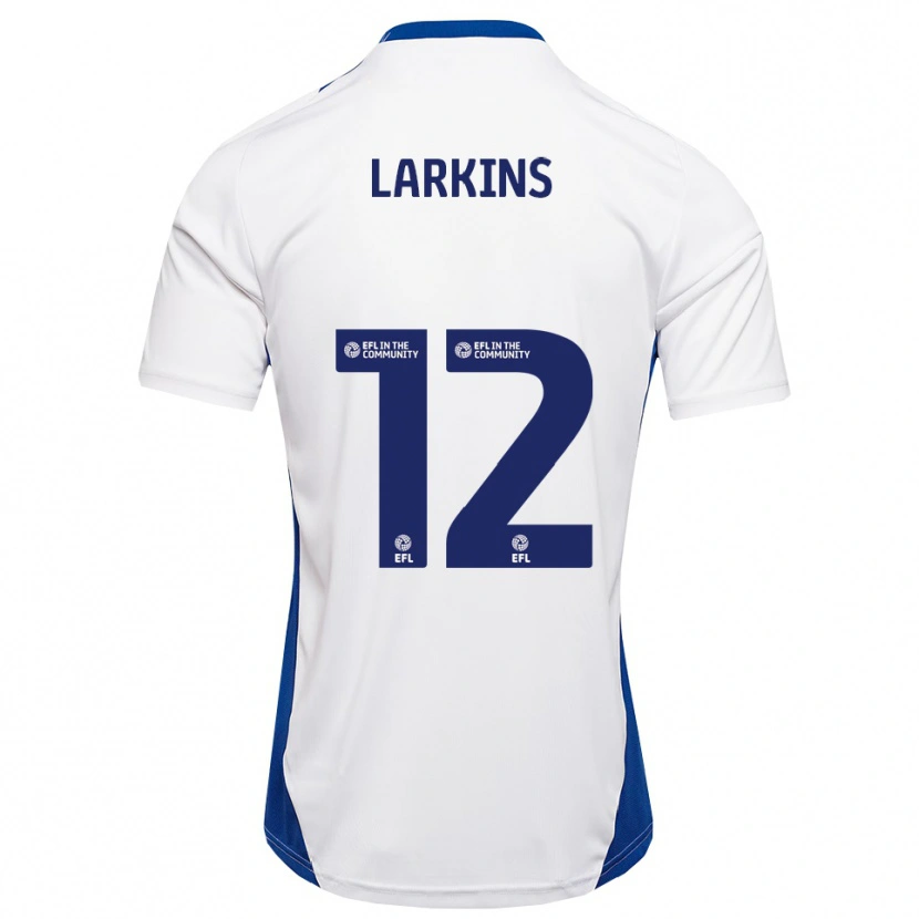 Danxen Kinderen Kian Larkins #12 Wit Blauw Uitshirt Uittenue 2025/26 T-Shirt