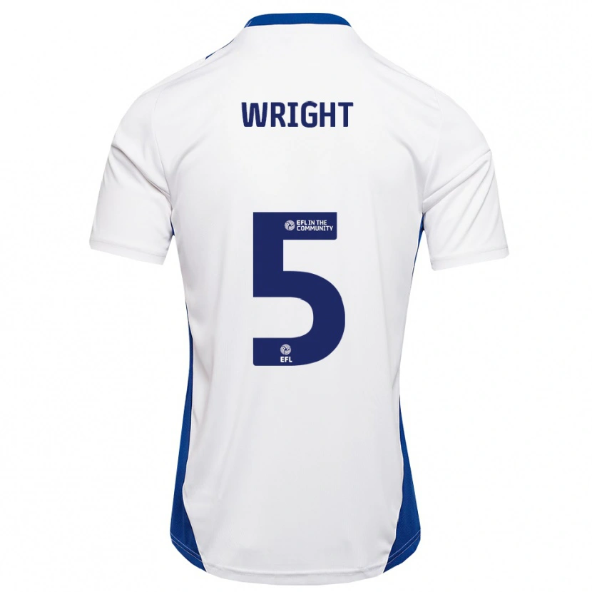 Danxen Kinderen Will Wright #5 Wit Blauw Uitshirt Uittenue 2025/26 T-Shirt