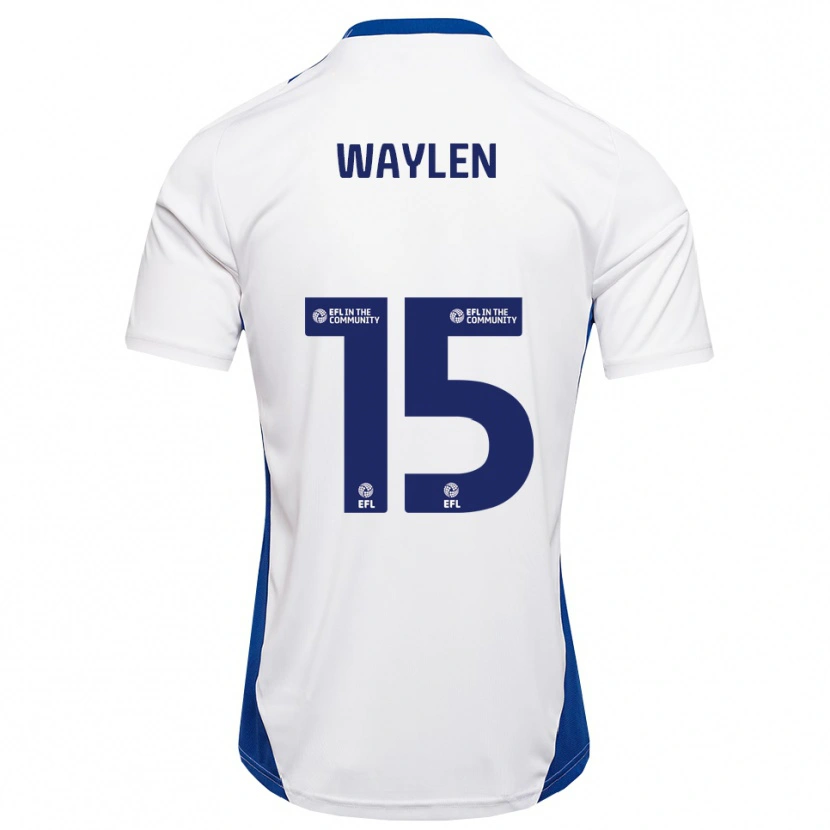 Danxen Kinderen Libby Waylen #15 Wit Blauw Uitshirt Uittenue 2025/26 T-Shirt