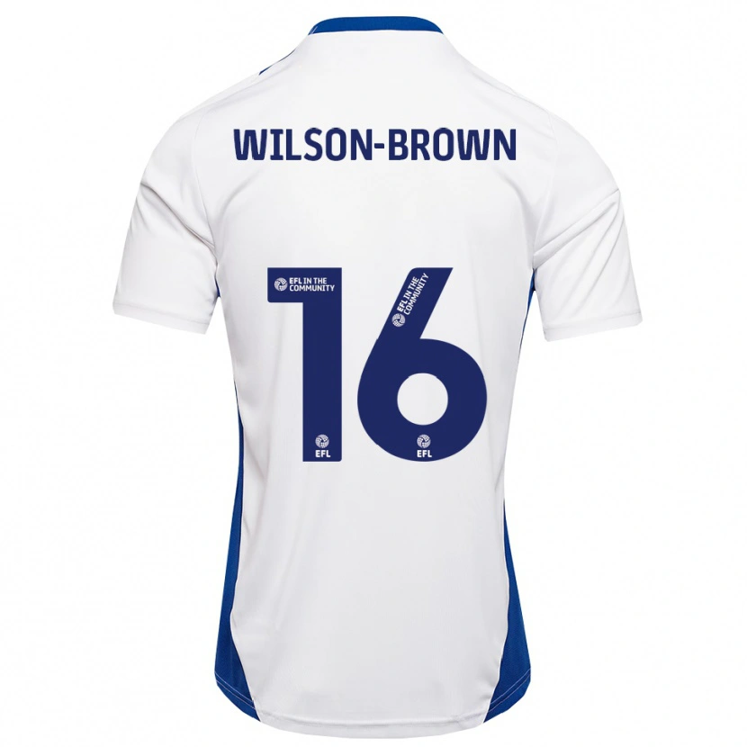 Danxen Kinderen Tom Wilson-Brown #16 Wit Blauw Uitshirt Uittenue 2025/26 T-Shirt