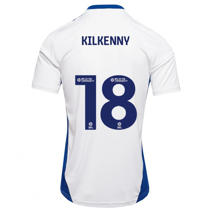 Danxen Kinderen Gavin Kilkenny #18 Wit Blauw Uitshirt Uittenue 2025/26 T-Shirt