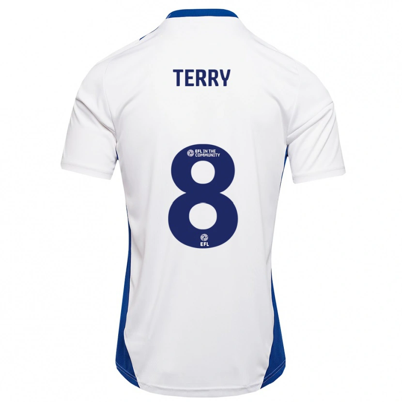 Danxen Kinderen Josh Terry #8 Wit Blauw Uitshirt Uittenue 2025/26 T-Shirt
