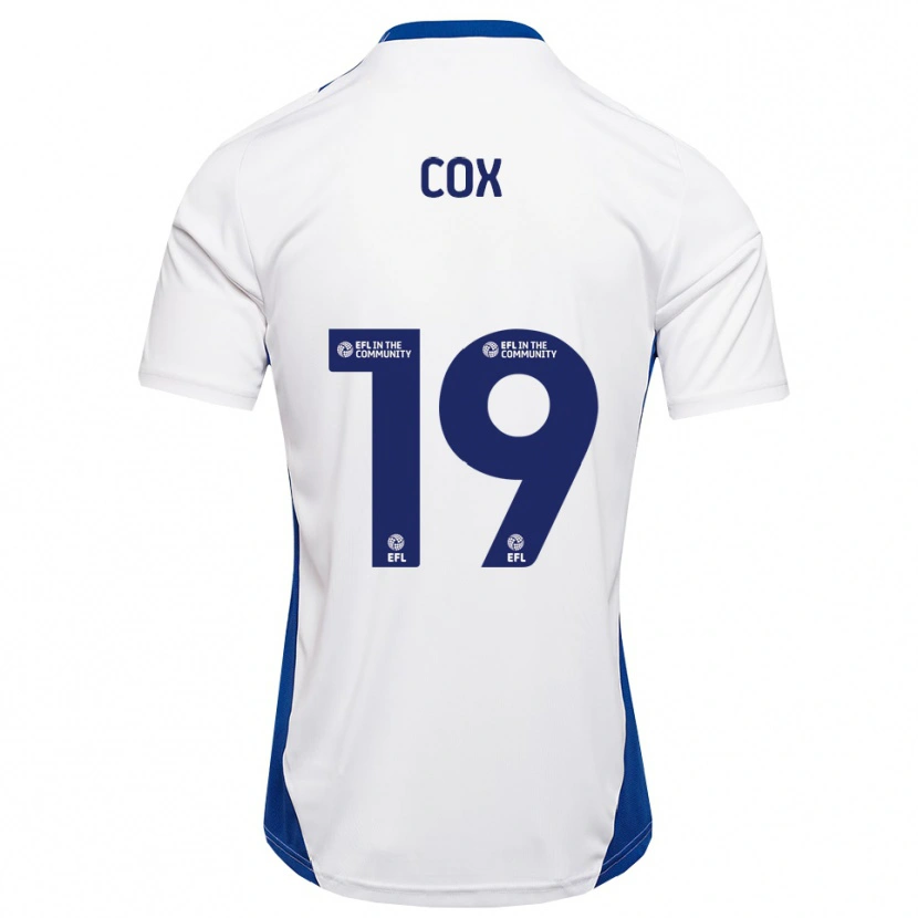 Danxen Kinderen Hannah Cox #19 Wit Blauw Uitshirt Uittenue 2025/26 T-Shirt