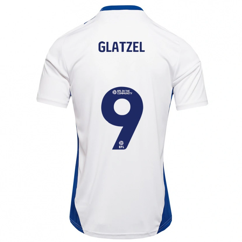 Danxen Kinderen Paul Glatzel #9 Wit Blauw Uitshirt Uittenue 2025/26 T-Shirt