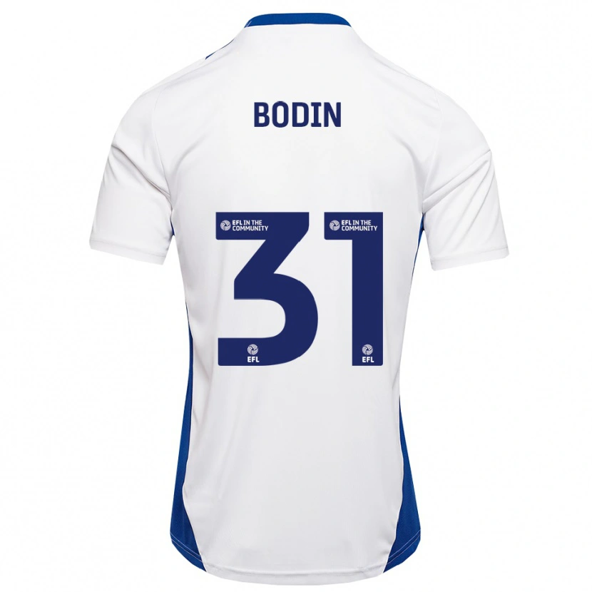 Danxen Kinderen Billy Bodin #31 Wit Blauw Uitshirt Uittenue 2025/26 T-Shirt