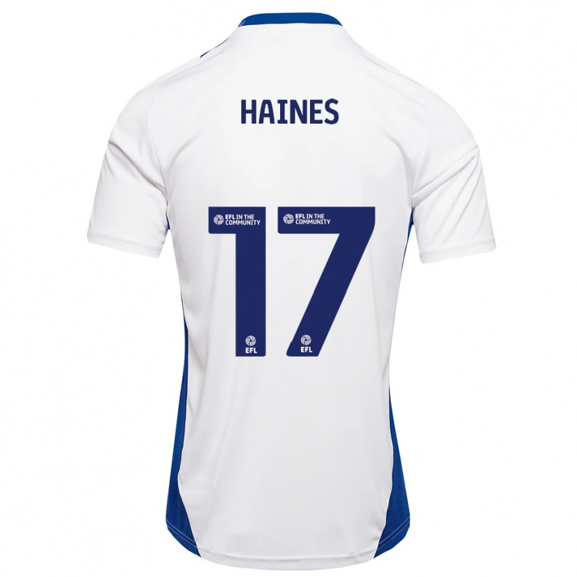 Danxen Kinderen Elise Haines #17 Wit Blauw Uitshirt Uittenue 2025/26 T-Shirt