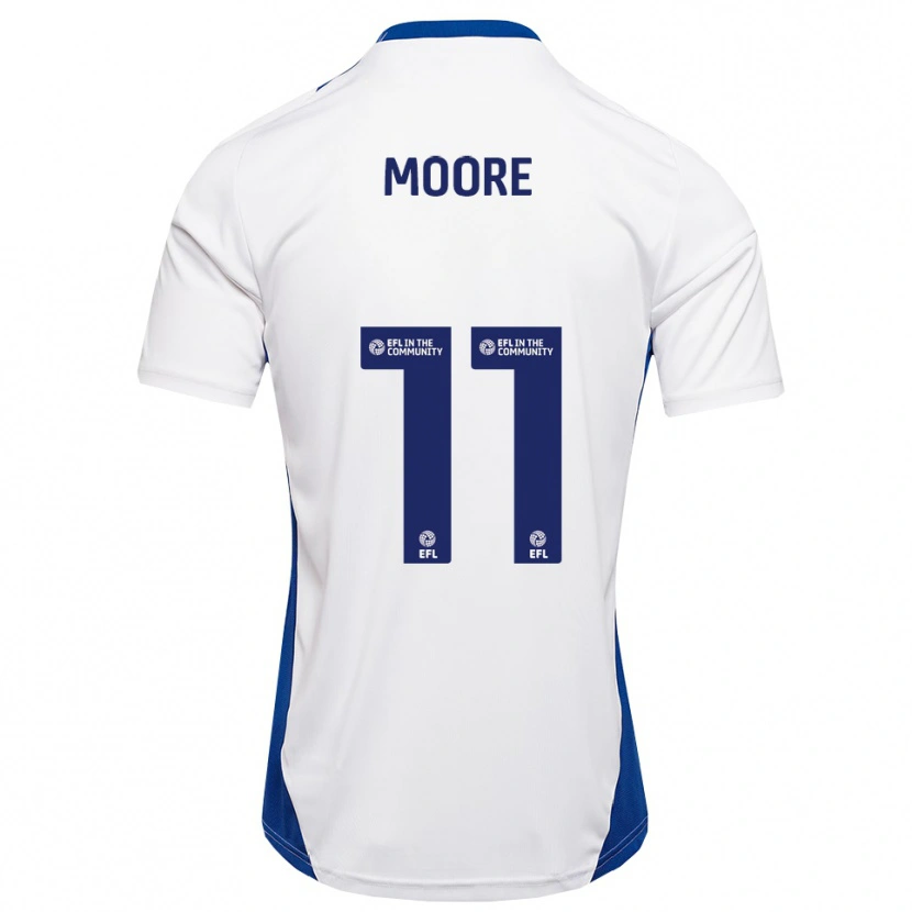 Danxen Kinderen Thomas Moore #11 Wit Blauw Uitshirt Uittenue 2025/26 T-Shirt
