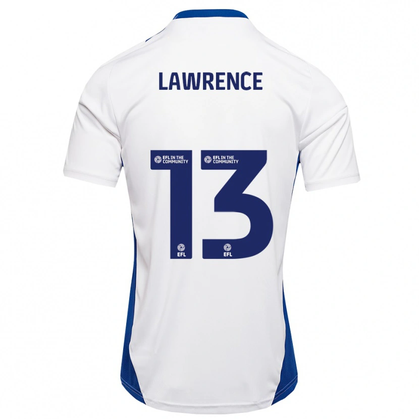 Danxen Kinderen Charlie Lawrence #13 Wit Blauw Uitshirt Uittenue 2025/26 T-Shirt