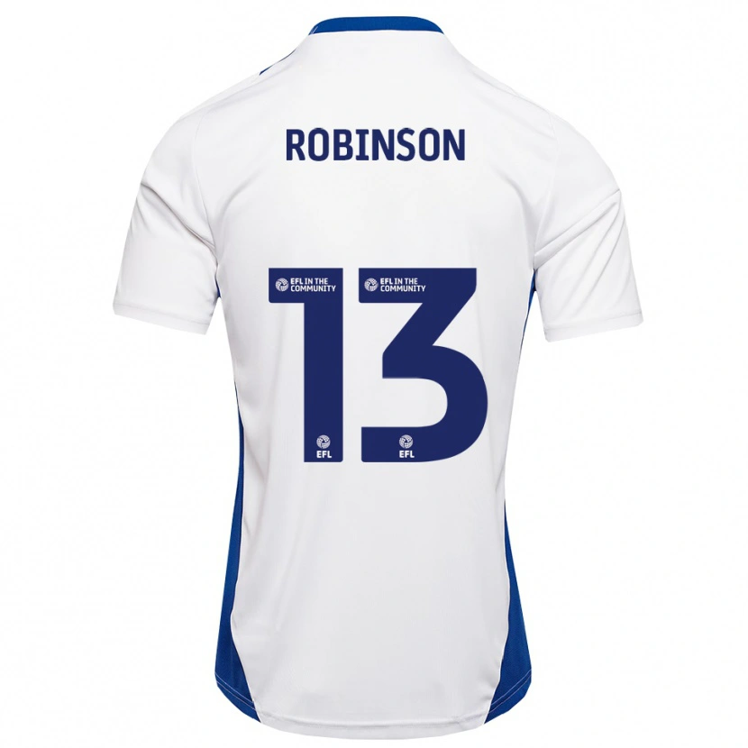 Danxen Kinderen Anton Robinson #13 Wit Blauw Uitshirt Uittenue 2025/26 T-Shirt