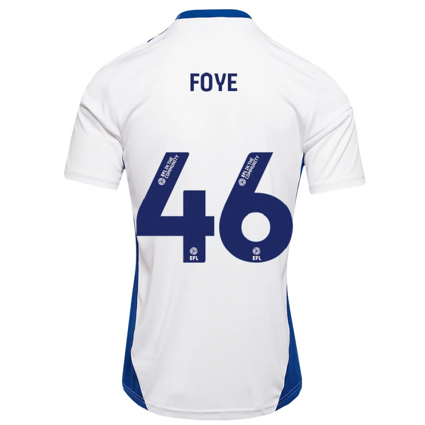 Danxen Kinderen Owen Foye #46 Wit Blauw Uitshirt Uittenue 2025/26 T-Shirt
