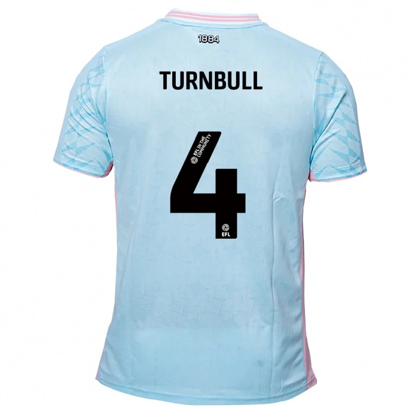 Danxen Kinderen Jordan Turnbull #4 Hemelsblauw Roze Uitshirt Uittenue 2025/26 T-Shirt