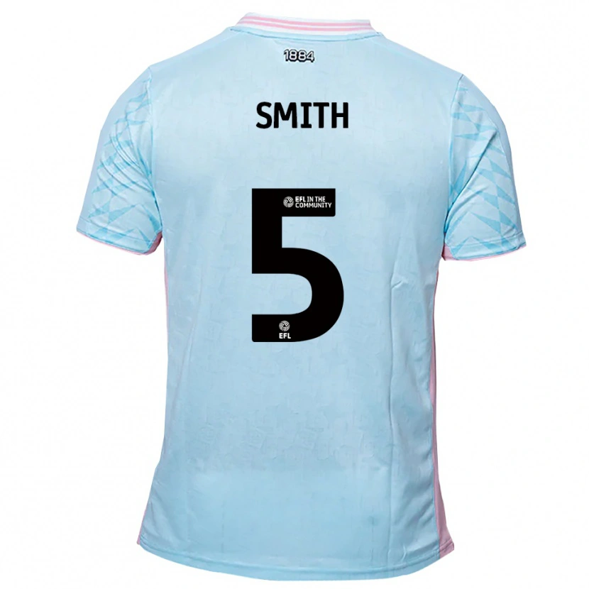 Danxen Kinderen Nathan Smith #5 Hemelsblauw Roze Uitshirt Uittenue 2025/26 T-Shirt