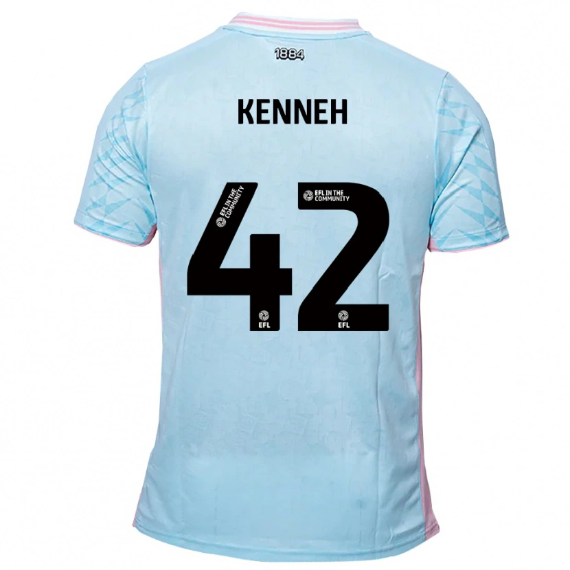 Danxen Kinderen Nohan Kenneh #42 Hemelsblauw Roze Uitshirt Uittenue 2025/26 T-Shirt