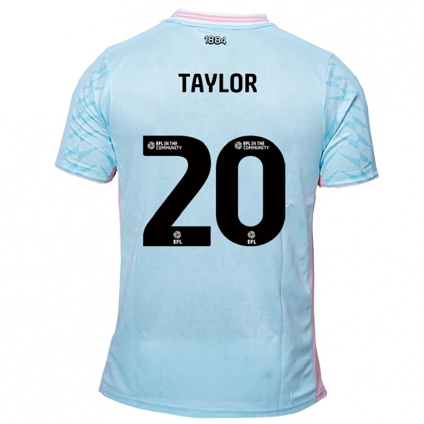 Danxen Kinderen Sam Taylor #20 Hemelsblauw Roze Uitshirt Uittenue 2025/26 T-Shirt