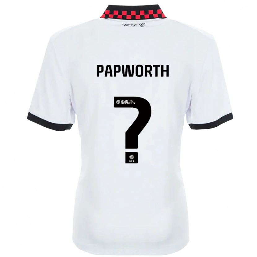 Danxen Kinderen Imogen Papworth #0 Wit Zwart Uitshirt Uittenue 2025/26 T-Shirt