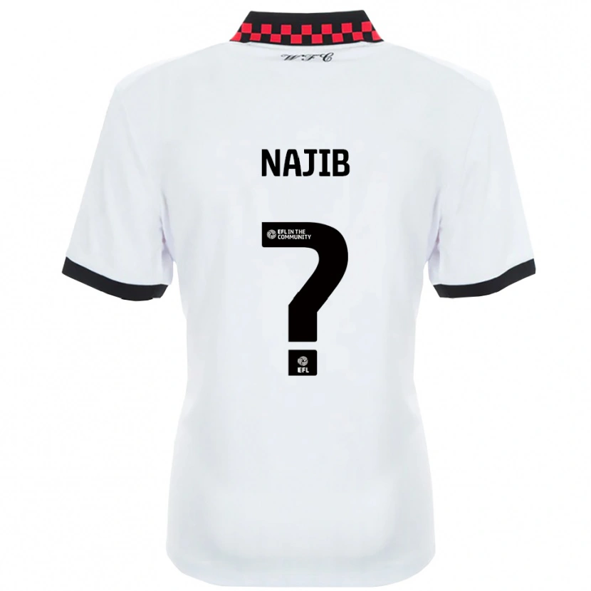 Danxen Kinderen Saanya Najib #0 Wit Zwart Uitshirt Uittenue 2025/26 T-Shirt
