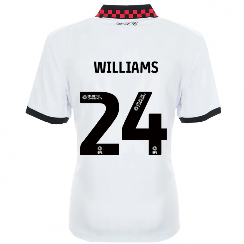 Danxen Kinderen Harry Williams #24 Wit Zwart Uitshirt Uittenue 2025/26 T-Shirt