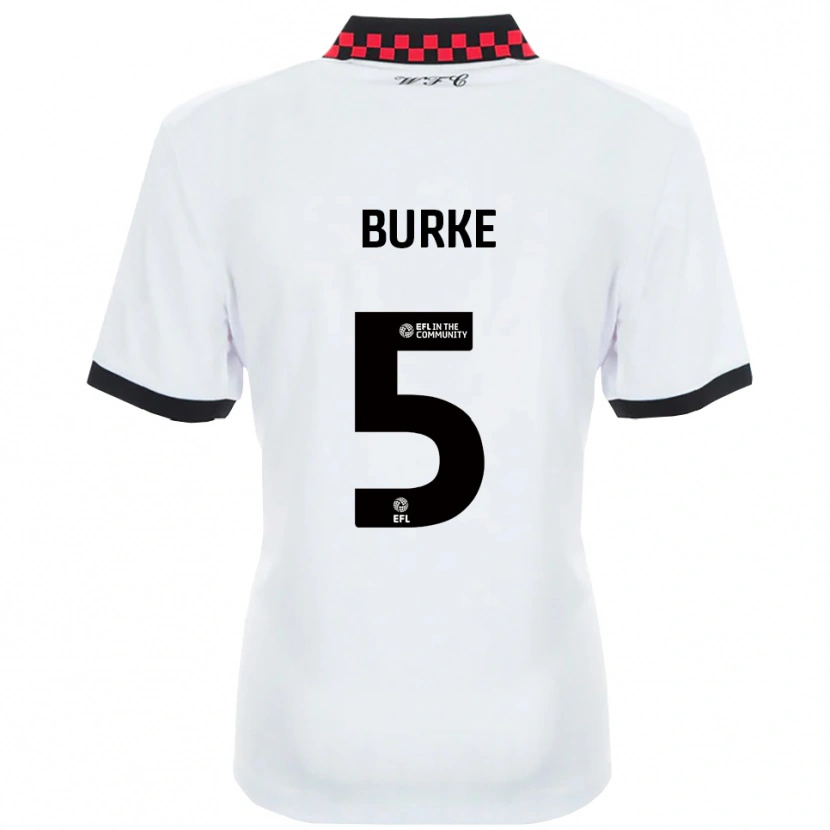 Danxen Kinderen Harrison Burke #5 Wit Zwart Uitshirt Uittenue 2025/26 T-Shirt