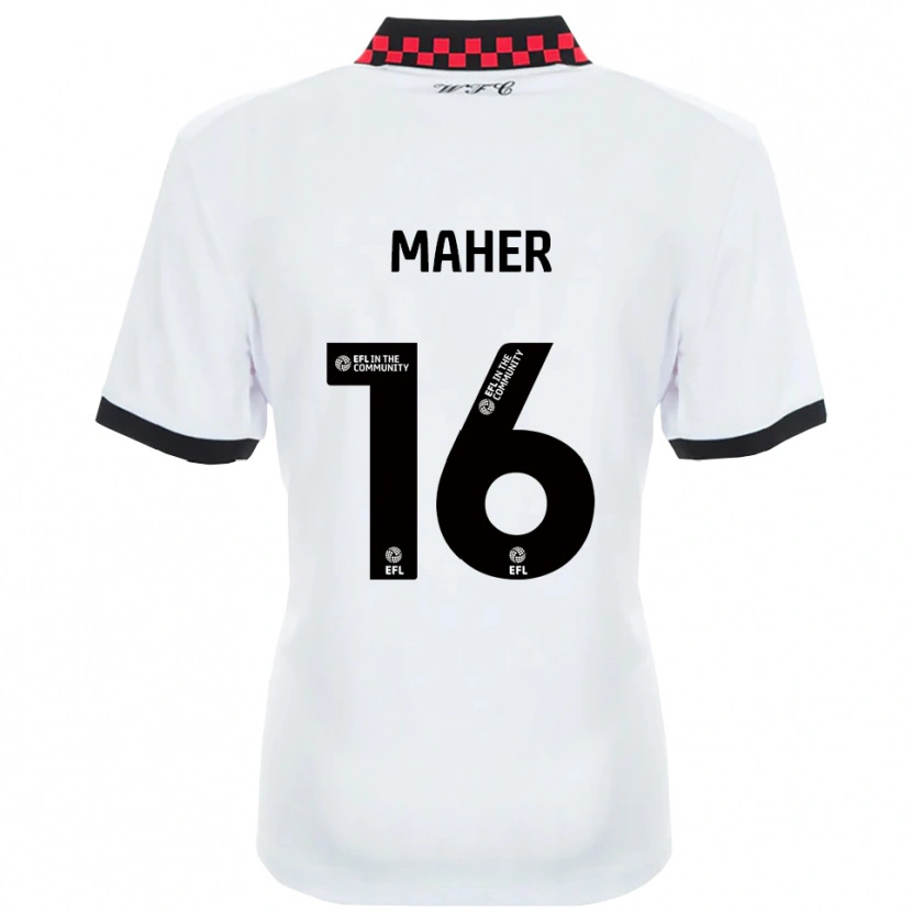 Danxen Kinderen Ronan Maher #16 Wit Zwart Uitshirt Uittenue 2025/26 T-Shirt