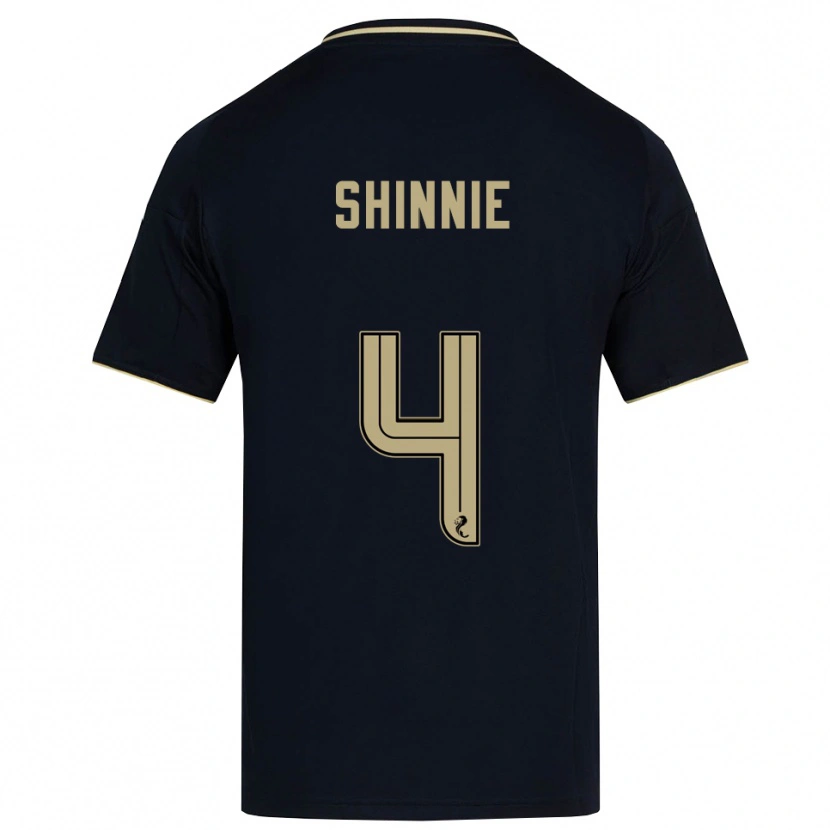 Danxen Kinderen Graeme Shinnie #4 Marine Goud Uitshirt Uittenue 2025/26 T-Shirt