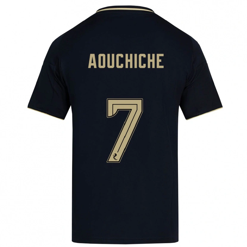Danxen Kinderen Adil Aouchiche #7 Marine Goud Uitshirt Uittenue 2025/26 T-Shirt
