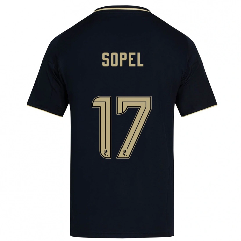 Danxen Kinderen Nadia Sopel #17 Marine Goud Uitshirt Uittenue 2025/26 T-Shirt