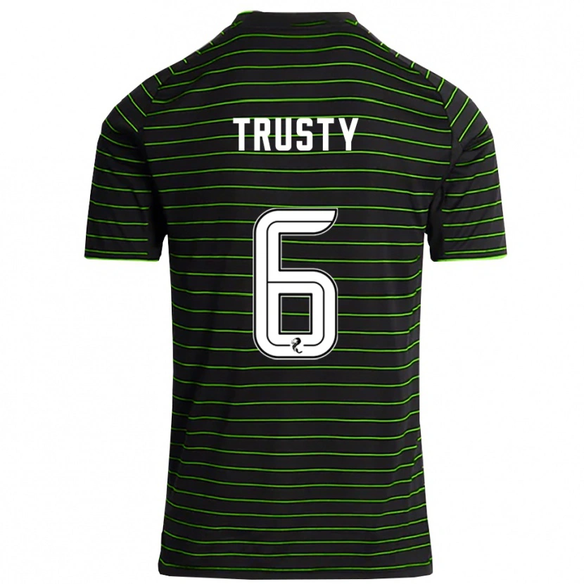 Danxen Kinderen Auston Trusty #6 Zwart Groen Uitshirt Uittenue 2025/26 T-Shirt
