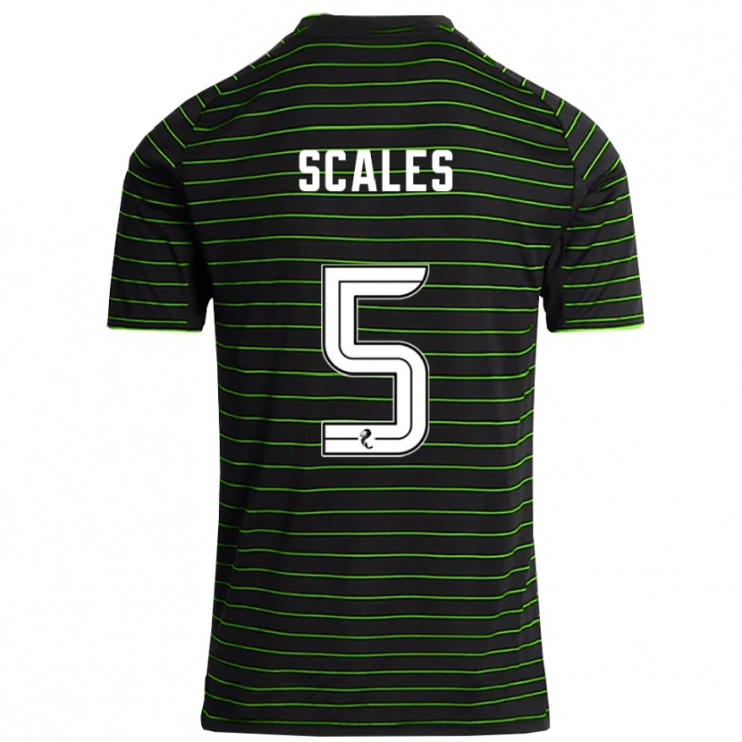 Danxen Kinderen Liam Scales #5 Zwart Groen Uitshirt Uittenue 2025/26 T-Shirt