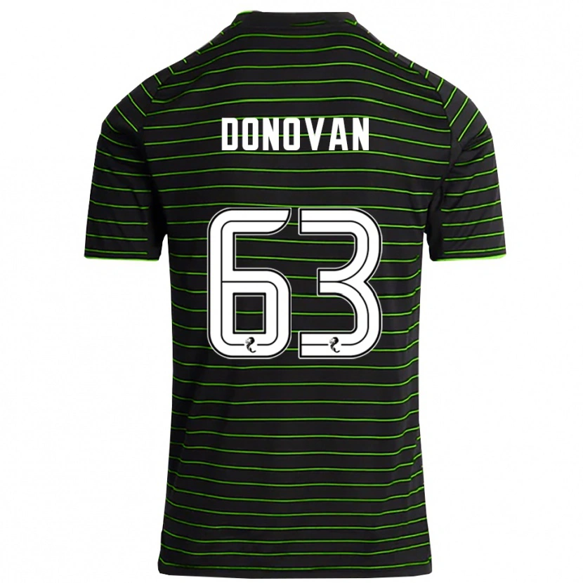 Danxen Kinderen Colby Donovan #63 Zwart Groen Uitshirt Uittenue 2025/26 T-Shirt