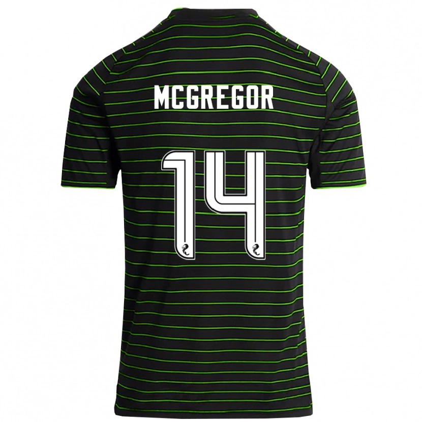 Danxen Kinderen Shannon Mcgregor #14 Zwart Groen Uitshirt Uittenue 2025/26 T-Shirt