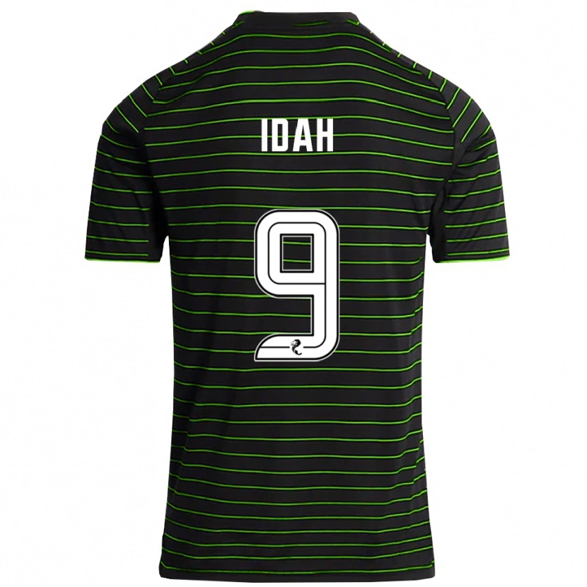 Danxen Kinderen Adam Idah #9 Zwart Groen Uitshirt Uittenue 2025/26 T-Shirt