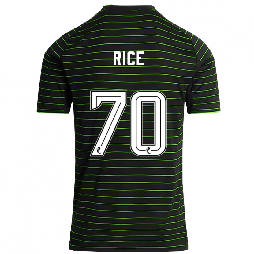 Danxen Kinderen Aidan Rice #70 Zwart Groen Uitshirt Uittenue 2025/26 T-Shirt