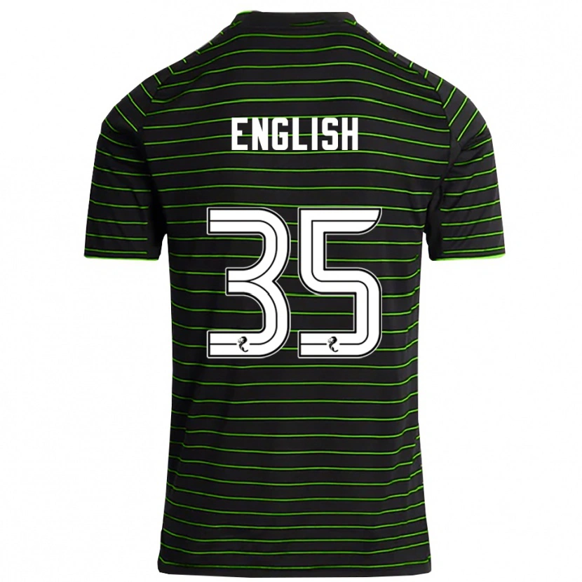 Danxen Kinderen Isaac English #35 Zwart Groen Uitshirt Uittenue 2025/26 T-Shirt