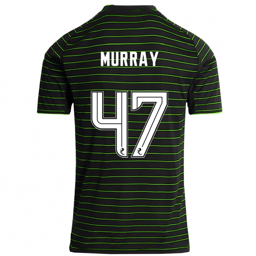 Danxen Kinderen Dane Murray #47 Zwart Groen Uitshirt Uittenue 2025/26 T-Shirt