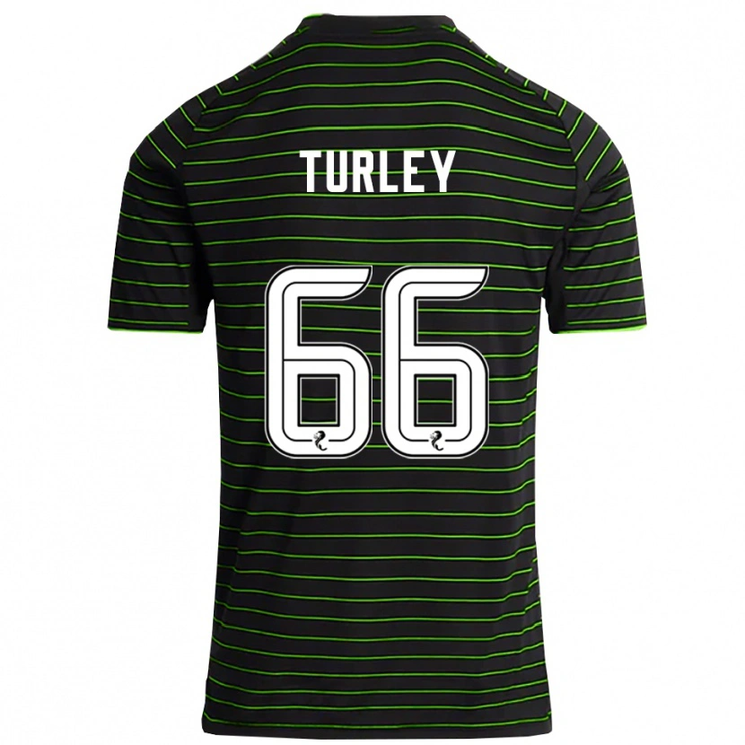 Danxen Kinderen Francis Turley #66 Zwart Groen Uitshirt Uittenue 2025/26 T-Shirt