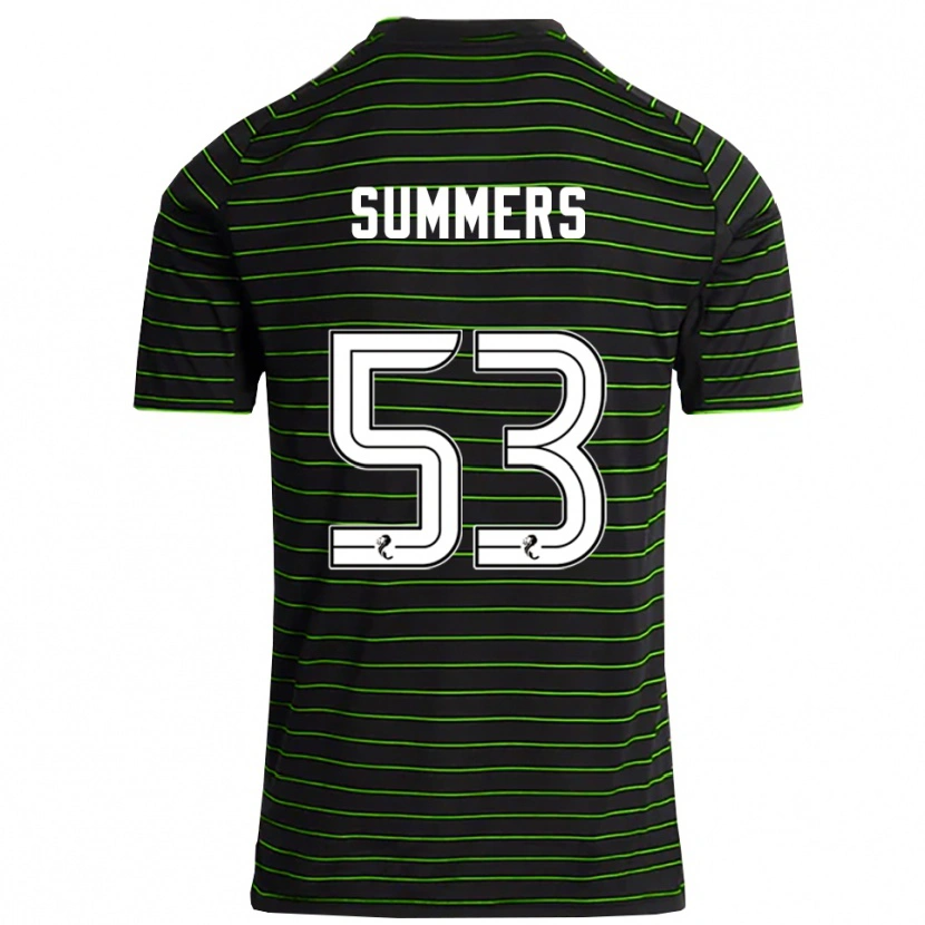 Danxen Kinderen Ben Summers #53 Zwart Groen Uitshirt Uittenue 2025/26 T-Shirt