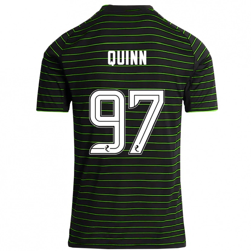 Danxen Kinderen Ben Quinn #97 Zwart Groen Uitshirt Uittenue 2025/26 T-Shirt