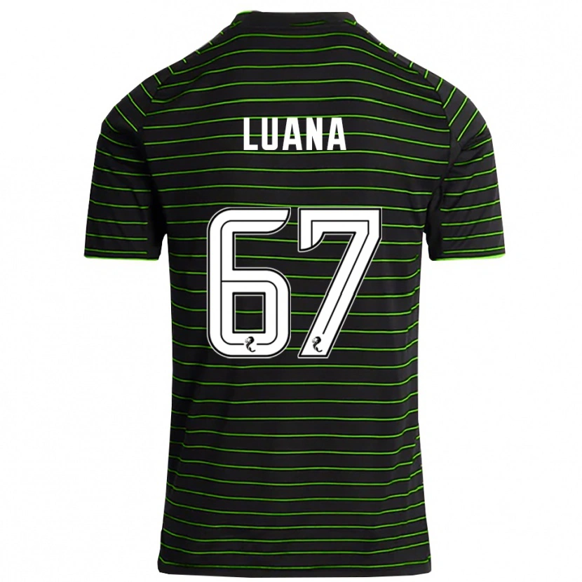 Danxen Kinderen Luana Muñoz #67 Zwart Groen Uitshirt Uittenue 2025/26 T-Shirt