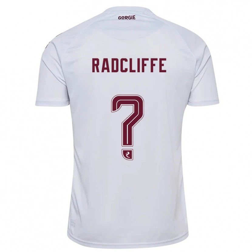 Danxen Kinderen Josh Radcliffe #0 Wit Bordeauxrood Uitshirt Uittenue 2025/26 T-Shirt
