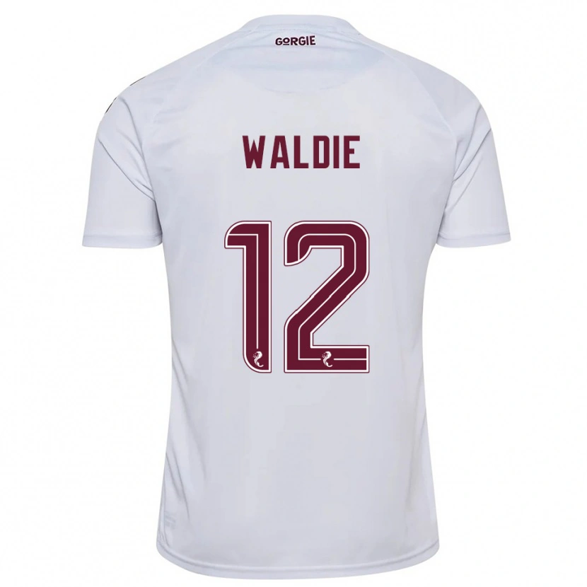 Danxen Kinderen Lizzie Waldie #12 Wit Bordeauxrood Uitshirt Uittenue 2025/26 T-Shirt