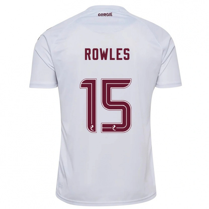 Danxen Kinderen Kye Rowles #15 Wit Bordeauxrood Uitshirt Uittenue 2025/26 T-Shirt