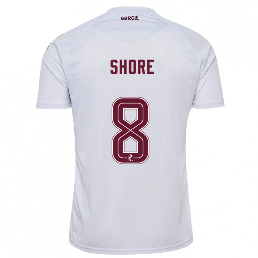 Danxen Kinderen Eilidh Shore #8 Wit Bordeauxrood Uitshirt Uittenue 2025/26 T-Shirt