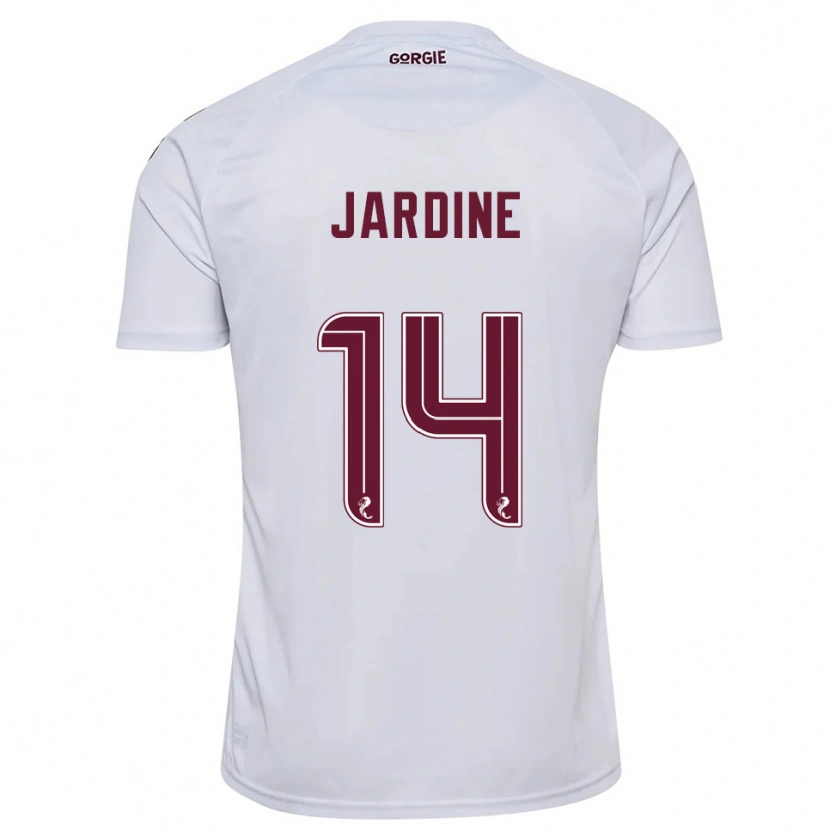 Danxen Kinderen Kayla Jardine #14 Wit Bordeauxrood Uitshirt Uittenue 2025/26 T-Shirt