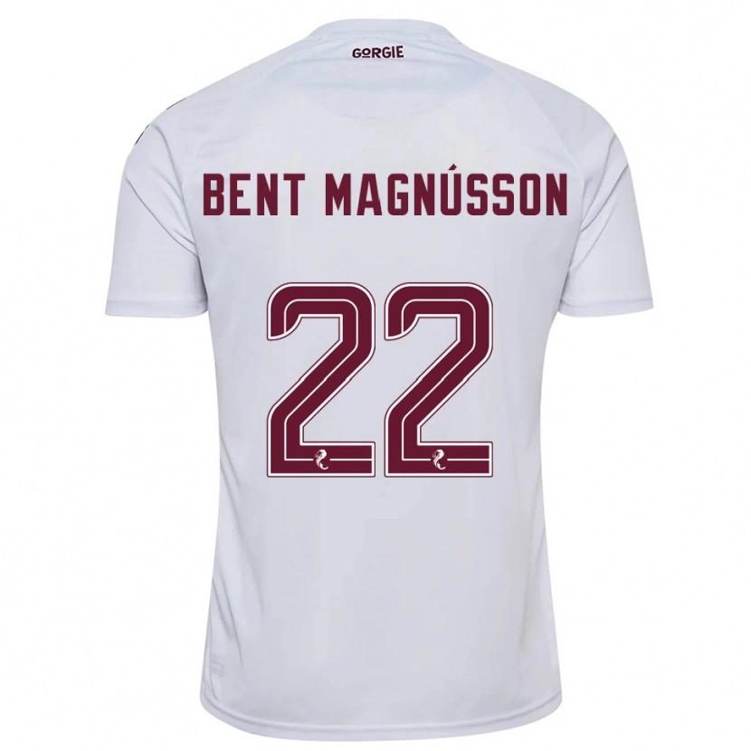 Danxen Kinderen Tómas Bent Magnússon #22 Wit Bordeauxrood Uitshirt Uittenue 2025/26 T-Shirt