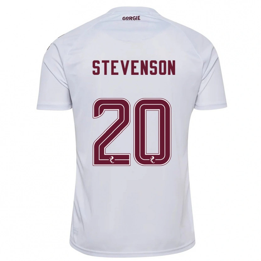 Danxen Kinderen Gus Stevenson #20 Wit Bordeauxrood Uitshirt Uittenue 2025/26 T-Shirt