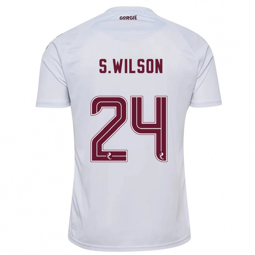 Danxen Kinderen Stanley Wilson #24 Wit Bordeauxrood Uitshirt Uittenue 2025/26 T-Shirt