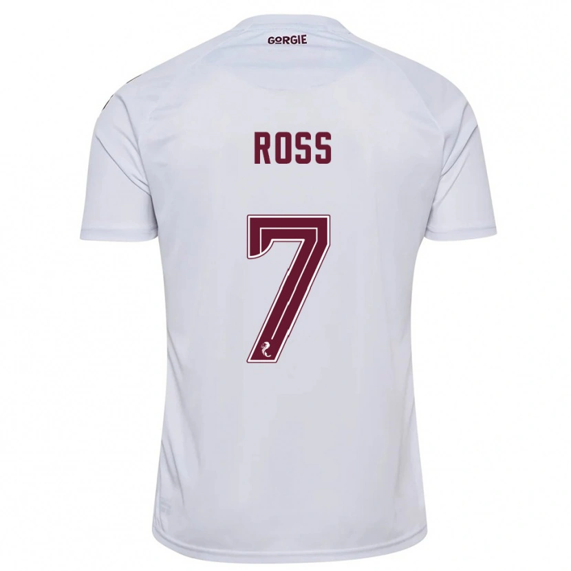 Danxen Kinderen Mackenzie Ross #7 Wit Bordeauxrood Uitshirt Uittenue 2025/26 T-Shirt