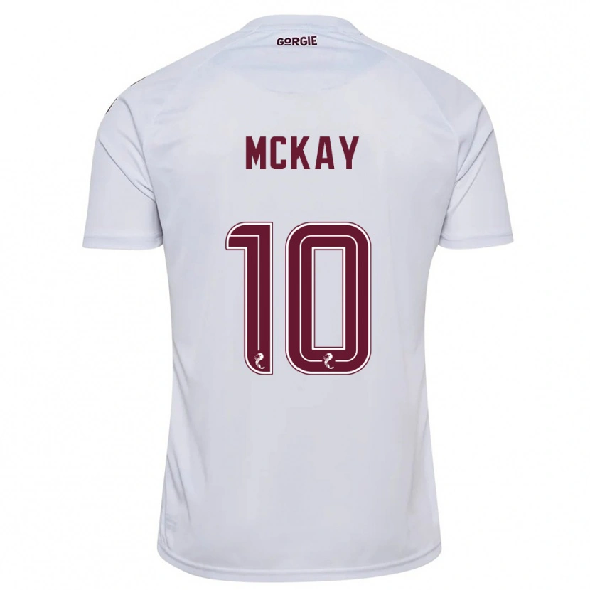 Danxen Kinderen Barrie Mckay #10 Wit Bordeauxrood Uitshirt Uittenue 2025/26 T-Shirt
