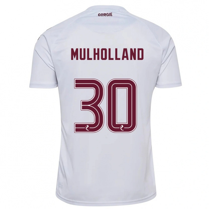 Danxen Kinderen James Mulholland #30 Wit Bordeauxrood Uitshirt Uittenue 2025/26 T-Shirt